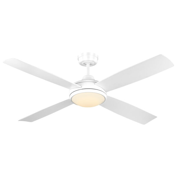 MERCATOR AIRNIMATE WHITE 1330MM WITH LED LIGHT AC CEILING FAN FC777134WH