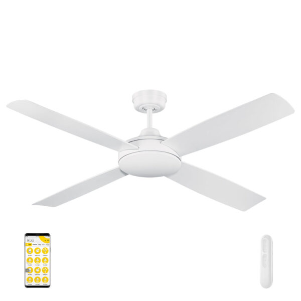 MERCATOR ANOVA WHITE 132CM DC IKUU SMART WI-FI CEILING FAN WITH REMOTE FC1140WHWIFI