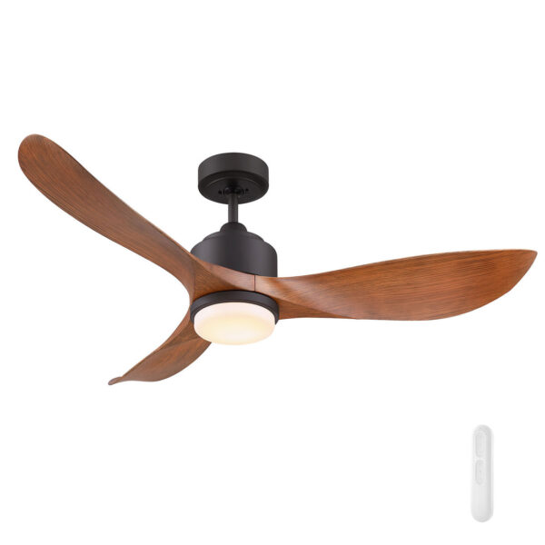 MERCATOR EAGLE II LITE RUBBED BRONZE 122CM DC CEILING FAN WITH LIGHT AND REMOTE FC368123RB