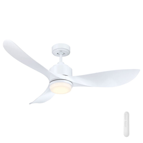 MERCATOR EAGLE II LITE WHITE 122CM DC CEILING FAN WITH LIGHT AND REMOTE FC368123WH