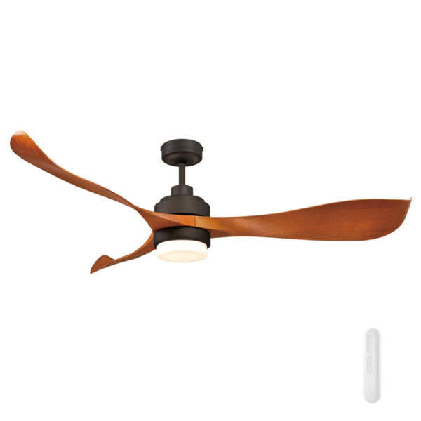 MERCATOR EAGLE II RUBBED BRONZE 141CM DC CEILING FAN WITH LIGHT AND REMOTE FC368143RB