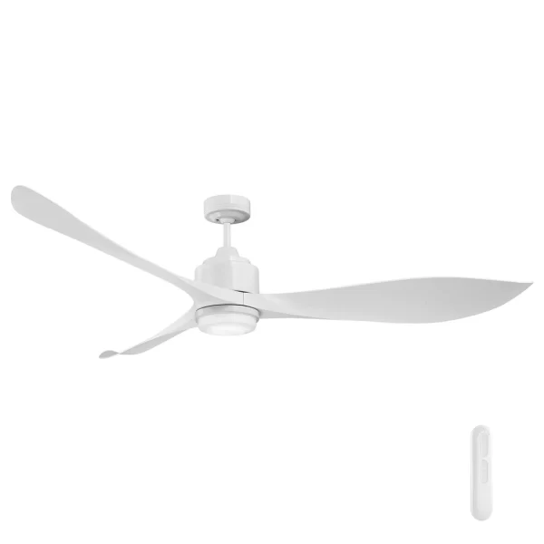 MERCATOR EAGLE XL WHITE 168CM DC CEILING FAN WITH LIGHT AND REMOTE FC368163WH