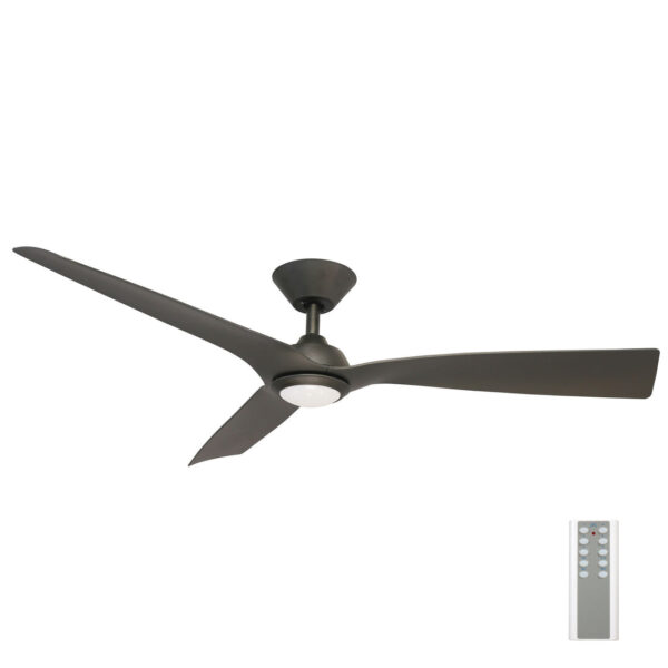 MERCATOR TRINIDAD III BRUSHED STEEL 130CM DC CEILING FAN WITH LIGHT AND REMOTE FC598133BB