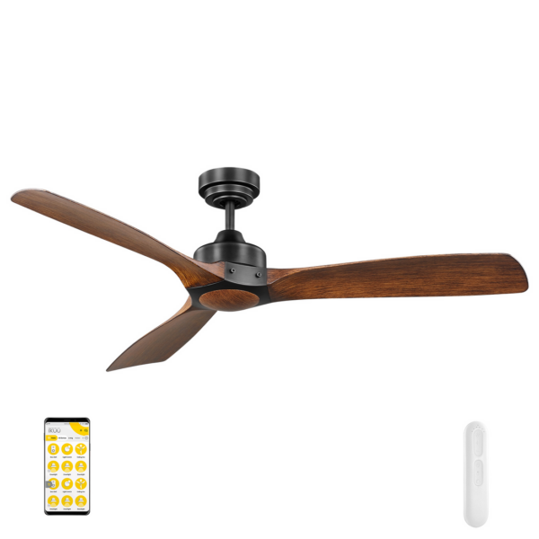 MERCATOR MINOTA BLACK 132CM DC IKUU SMART WI-FI CEILING FAN WITH REMOTE  FC620133GBK