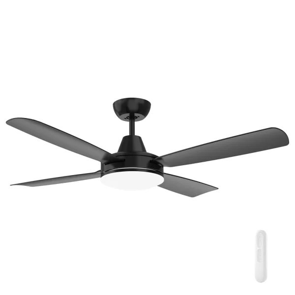 MERCATOR NEMOI LITE BLACK 122CM DC CEILING FAN WITH LIGHT AND REMOTE FC708124WH