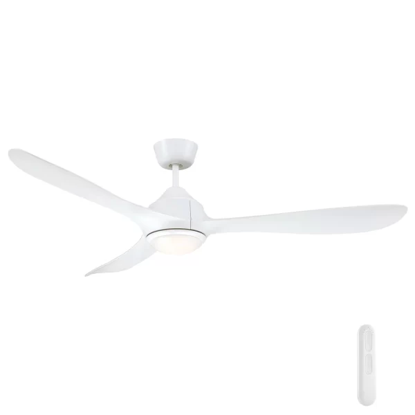 MERCATOR JUNO WHITE 142CM DC CEILING FAN WITH LIGHT AND REMOTE FC1128143WW