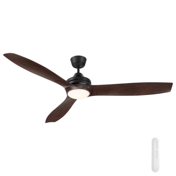 MERCATOR LORA BLACK 152CM DC CEILING FAN WITH LIGHT AND REMOTE FC1138153BK