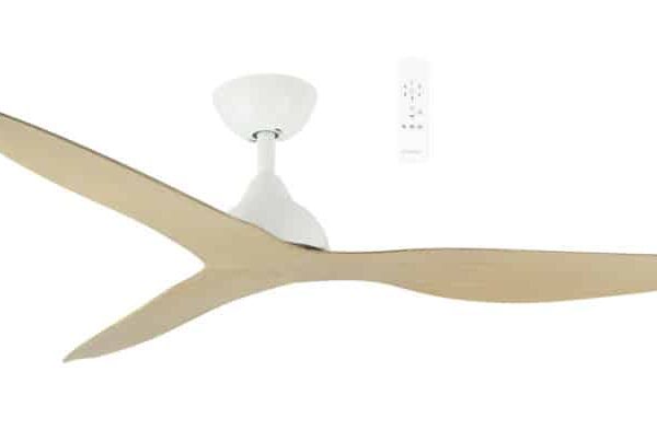MARTEC AVOCA DC 48″ MATT WHITE/OAK SMART WI-FI CEILING FAN WITH REMOTE MADC123WOR