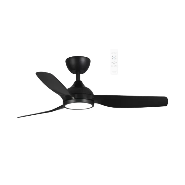 MARTEC DAYTONA DC 52″ MATT BLACK WITH LIGHT WI-FI SMART CEILING FAN WITH REMOTE MDDC1333M