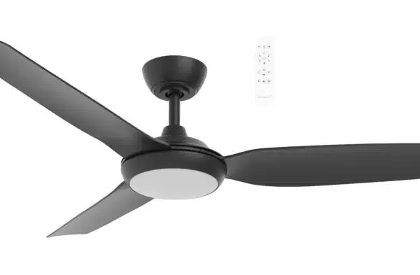 MARTEC VIPER DC 3 BLADE MATT BLACK 52″ SMART WI-FI CEILING FAN WITH LIGHT AND REMOTE MVDC1333M