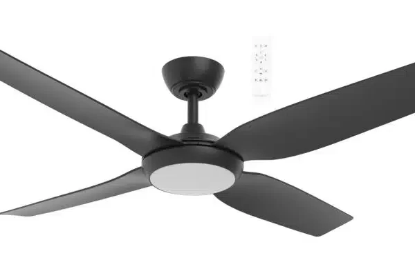 MARTEC VIPER DC 4 BLADE MATT BLACK 52″ SMART WI-FI CEILING FAN WITH LIGHT AND REMOTE MVDC1343M
