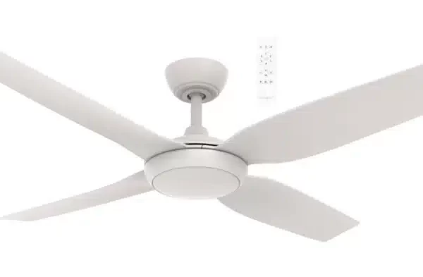 MARTEC VIPER DC 4 BLADE MATT WHITE 52″ SMART WI-FI CEILING FAN WITH LIGHT AND REMOTE MVDC1343W