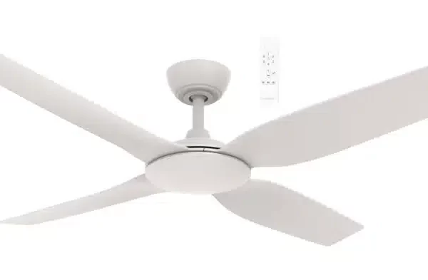 MARTEC VIPER DC 4 BLADE MATT WHITE 52″ SMART WI-FI CEILING FAN WITH REMOTE MVDC134W
