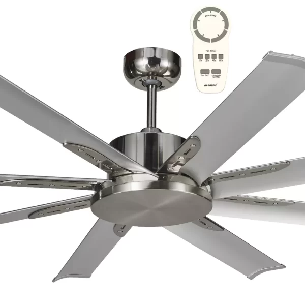 MARTEC ALBATROSS MINI 65″ BRUSHED NICKEL DC CEILING FAN WITH REMOTE MAF168BR