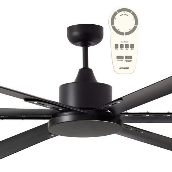 MARTEC ALBATROSS 84″ MATT BLACK DC CEILING FAN WITH REMOTE MAFMMR + MAF210M