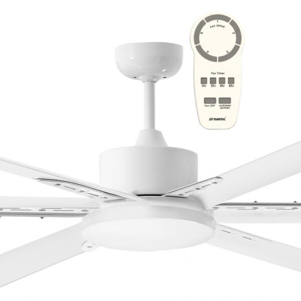 MARTEC ALBATROSS 72″ WHITE DC CEILING FAN WITH REMOTE MAFMWR + MAF180W