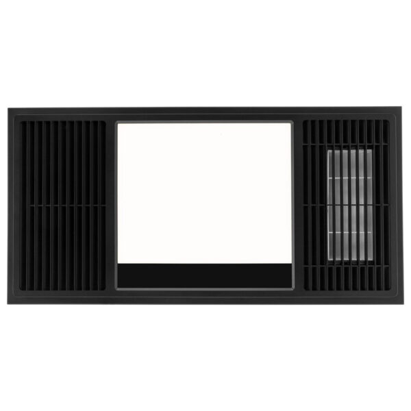 MERCATOR MERCURY BLACK BATHROOM HEATER WITH EXHAUST FAN AND LIGHT BH212ESWBK