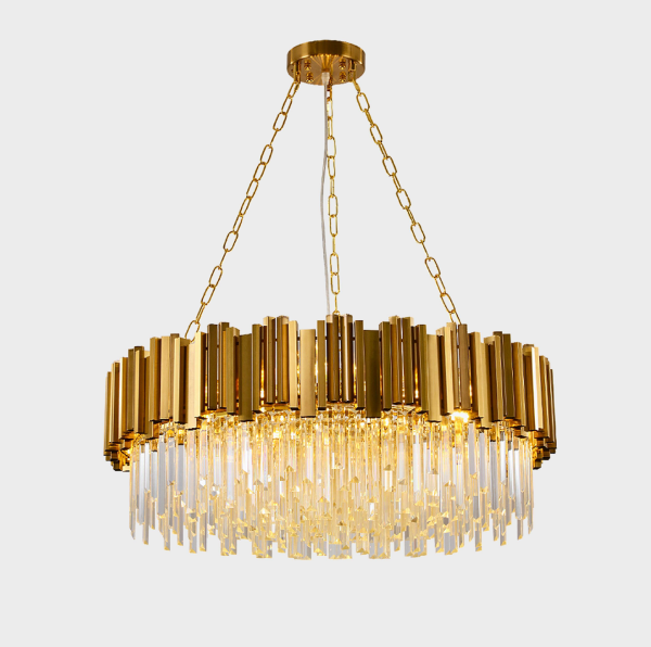 DOLLY GOLD STEEL AND CRYSTAL CHANDELIER D600*H280MM