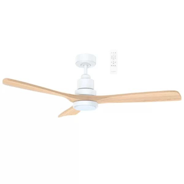 MARTEC MALLORCA MATT WHITE/NEUTRAL 52″ WITH LIGHT DC WI-FI SMART CEILING FAN WITH REMOTE MMDC1033WN
