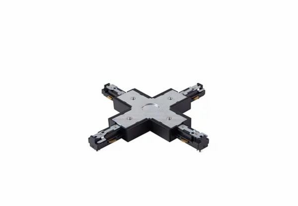 3A LIGHTING 3 WIRE TRACK X FEED JOINER BLACK 3XFBK