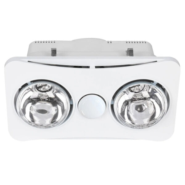 MERCATOR ARDENE DUO TWO HEAT BATHROOM HEATER AND EXHAUST FAN WITH LIGHT BS122ESWWH