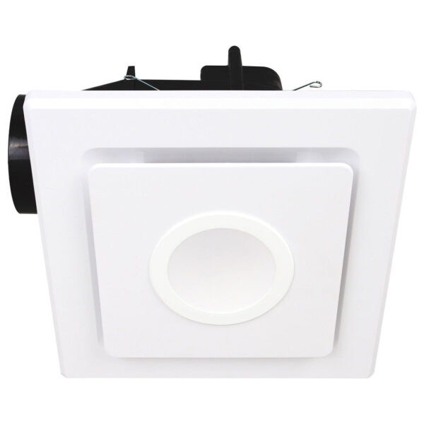 MERCATOR EMELINE II WHITE SMALL SQUARE EXHAUST FAN WITH LED LIGHT BE320ESPWH