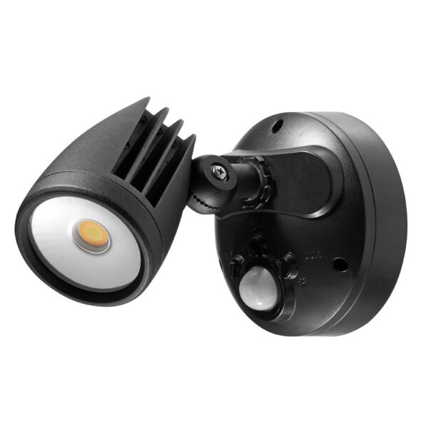 MARTEC FORTRESS PRO 18W BLACK TRICOLOUR LED SINGLE SPOT LIGHT WITH SENSOR MLXFP3451MS