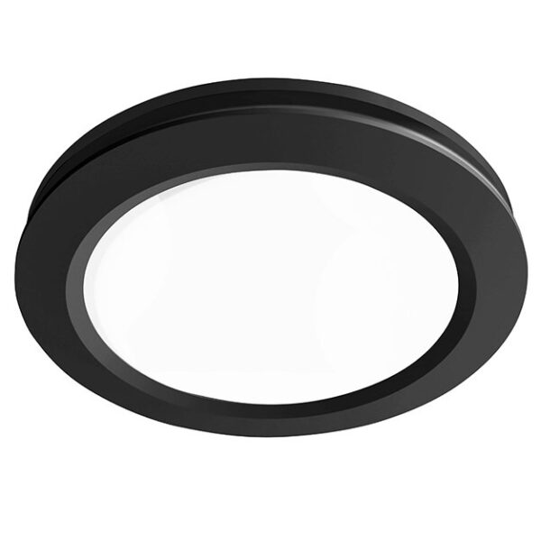 MARTEC SATURN ROUND BLACK 240MM EXHAUST FAN WITH LIGHT MXFSLR20M