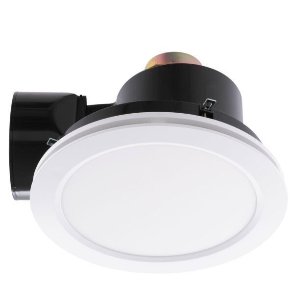 MERCATOR REVOLINE WHITE LARGE ROUND EXHAUST FAN WITH 17W LED LIGHT BE390ESPWH