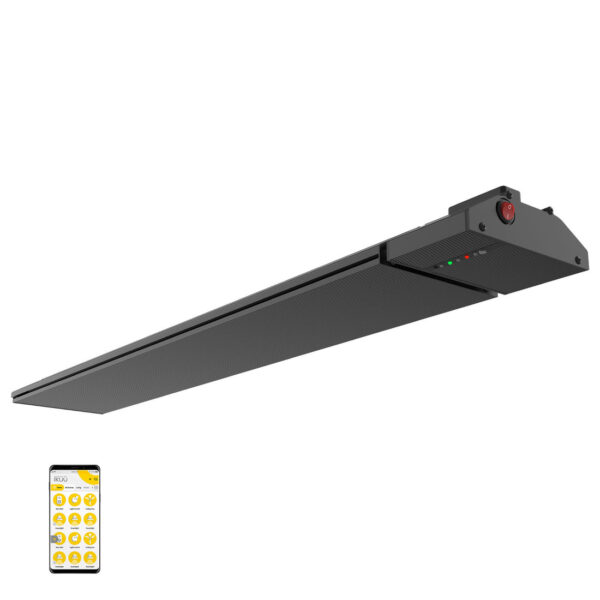 MERCATOR IKUU 1800W WI-FI ALFRESCO STRIP HEATER WITH REMOTE SHO122BLK-WIFI