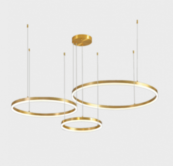 SCINTILLA GOLD ALUMINIUM AND ACRYLIC CHANDELIERS 3CCT 160W 400+800+800MM