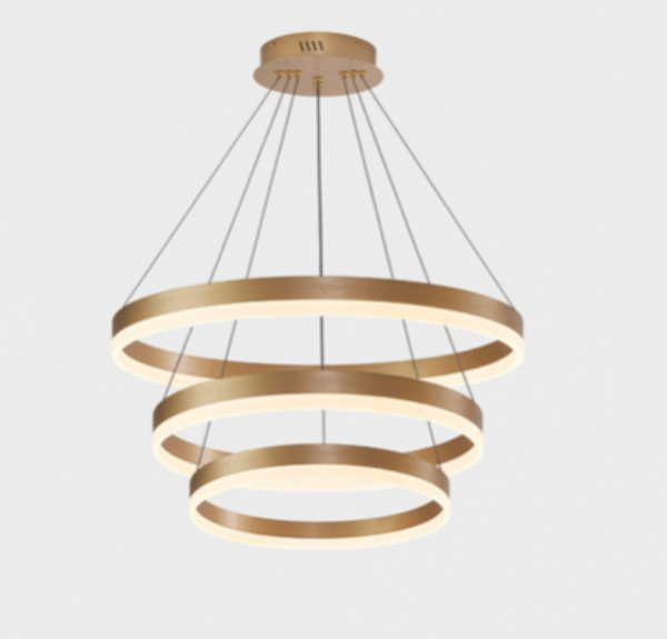 SUNRAY GOLD ALUMINIUM AND ACRYLIC CHANDELIERS 400+600+800MM